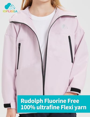 Image of Kids Rain Jacket Lightweight Waterproof Rain Coats Outerwear with Hood for Boys Girls Size 5-15