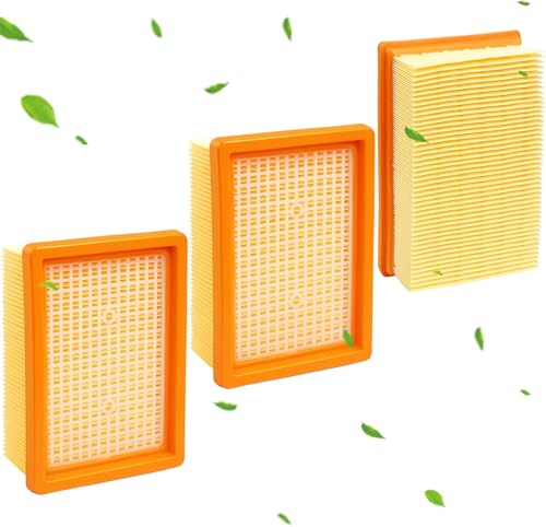 3 Stück für Kärcher Staubsauger Filter Set, für Kärcher WD4/WD5/WD6/MV4/MV5/MV6 Flachfaltenfilter, für Kärcher Nass-/Trockensauger, Industriesauger, Mehrzwecksauger Ersatz 3 Stück für Kärcher Staubsauger Filter Set, für Kärcher WD4/WD5/WD6/MV4/MV5/MV6 Flachfaltenfilter, für Kärcher Nass-/Trockensauger, Industriesauger, Mehrzwecksauger Ersatz