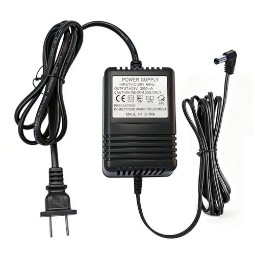 AC 9V Guitar Effect Power Supply, Noise-Reducing AC Adapter Compatible with Line 6 POD XT Live, Digitech RP GNX Multi Effects Pedals (9V2000mA/2100mA, Not for 9V DC)
