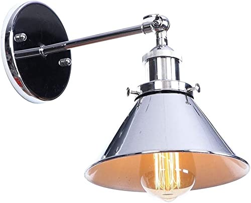 Farol de pared para terraza y salón WQHPLMD plateado con casquillo regulable que evita zonas oscuras