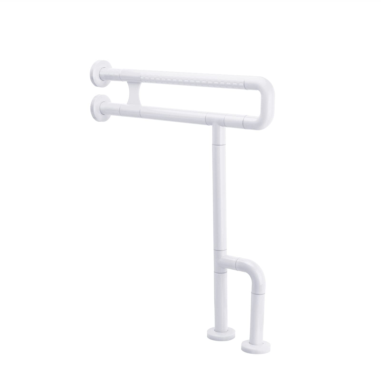 FKXSXAZ Toilet Safety Rails Adjustable Frame Rack Anti-slip Shower Grab Bar Handrail for Elders Pregnant Bar(White 70A)