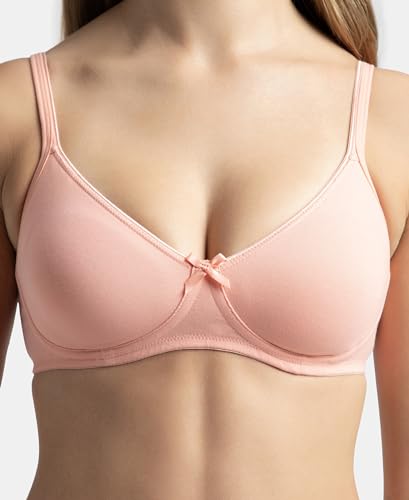 Image of Jockey 1722 Women Wirefree Non Padded Super Combed Cotton Elastane Stretch Medium Coverage Everyday Bra with Concealed Shaper Panel