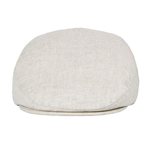 Botvela Men Linen Flat Ivy Breathable Summer Newsboy Hat thumb #2