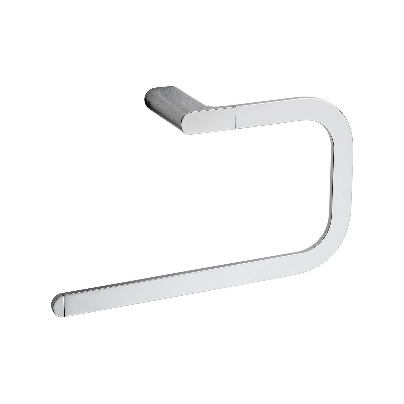 Portasalviette Da Parete In Ottone Serie Mito, 34x8x2 Cm, Cromato, Anticorrosione, Facile Montaggio Con Viti E Tasselli Inclusi, Design Elegante Per Bagno