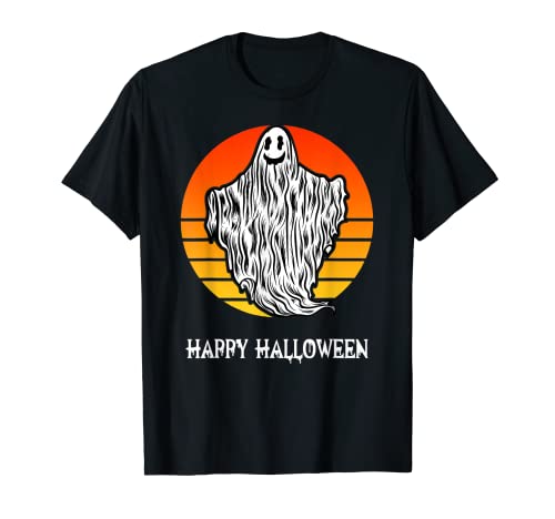 Espeluznante Halloween Fantasma Feliz Halloween Hombres Mujeres Niños Camiseta