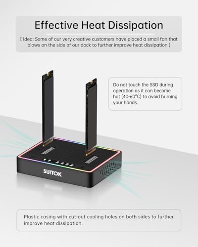 Duplicador Clonador M.2 NVMe SSD Dual-Bay USB-C miniatura 6