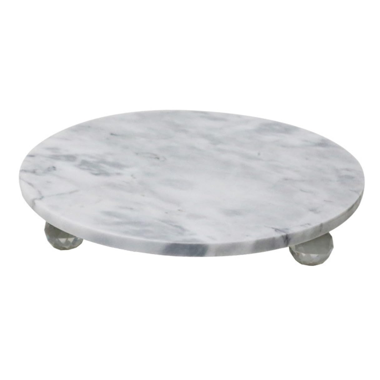 ULTECHNOVO Bandeja Decorativa Redonda de Mármol Natural Soporte Multifunción para Joyas y Frutas Accesorio para Baño y Hogar Superficie Pulida y Fácil de Limpiar Estilo Nórdico Tamaño