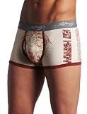 Ed Hardy Men's Premium Tigered For Life Trunk, Ivory, X-Large