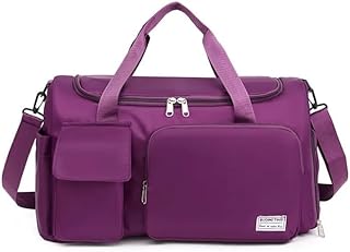 شنطة دفل للسفر بجيوب متعددة، حزام كتف، ارجواني، شنطة رياضية كبيرة السعة لصالة الالعاب الرياضية، قد يختلف اللون