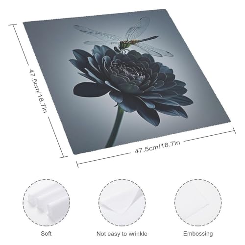 Servilletas de tela con libélulas y flores para decorar tu mesa a diario 3