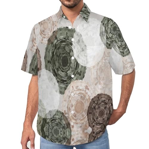 Chemise géométrie circulaire style aquarelle superposée d'été