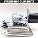 Loclink Tool Box Lock with Shock-Absorbing Roller Latch & Zinc Alloy Cover Truck Toolbox Latch Replacement 304 Stainless Steel Folding T-Handle Lock with Keys for RV Camper, Trailer Door, Cabinets