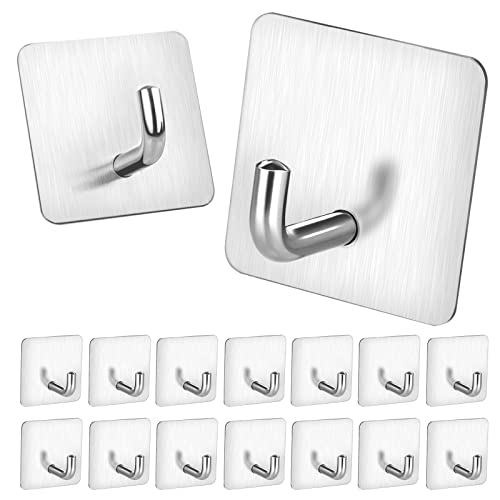 AHRITA Klebehaken Extra Stark 14 Stück, Haken Selbstklebend Ohne Bohren Badezimmer Küchenhaken Cover