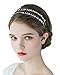 SWEETV Crystal Wedding Headband Hair Band Rhinestone Headpiece Tiara Bridal Hair Accessories, Double Band Silver