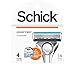 Schick Quattro Titanium 4 Blade Mens Razor Refills, Pack of 4