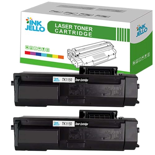 InkJello Compatible Toner Cartridge Replacement for Kyocera ECOSYS M2135dn M2635dn M2735dw P2235dn P2235dw TK1150 (Black, 2-Pack)