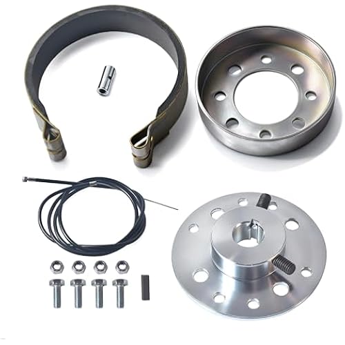 4" Drum Brake Band Pin Brake 65" Cable Sprocket Hub 3/4" Bore 3/16" Keyway