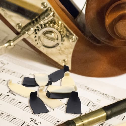 BESTonZON 10pcs Bow Tips for Audition Violin Bow Beginner Violin Bow Fittings Black and White Strings Instruments Parts