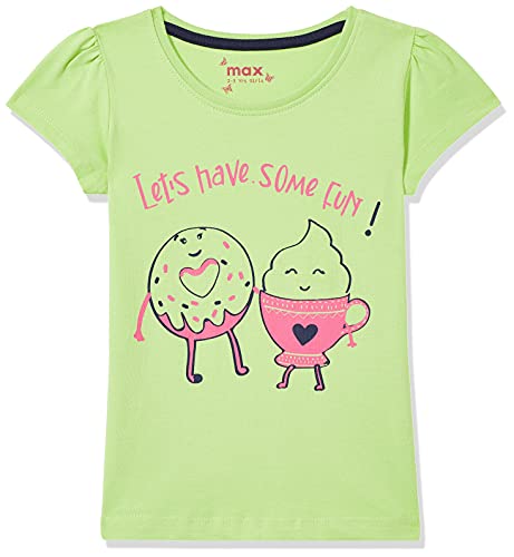 Image of Max Girls Printed Cap Sleeves T-Shirt