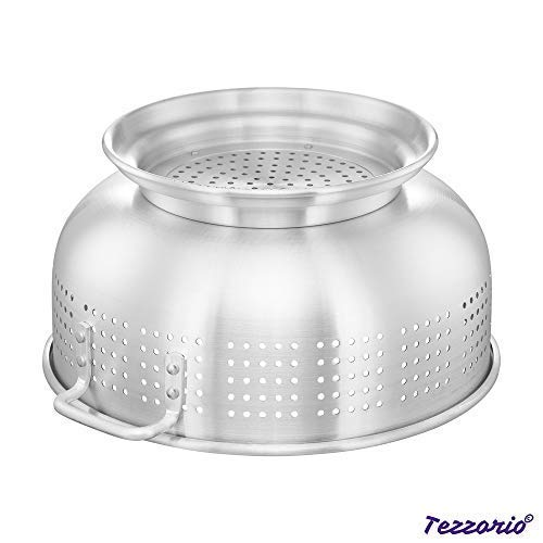 12 Quart Heavy Duty Aluminum Colander With Handles And Stable Base, Kitchen Colander For Pasta Noodles Fruits Vegetables #TOP2