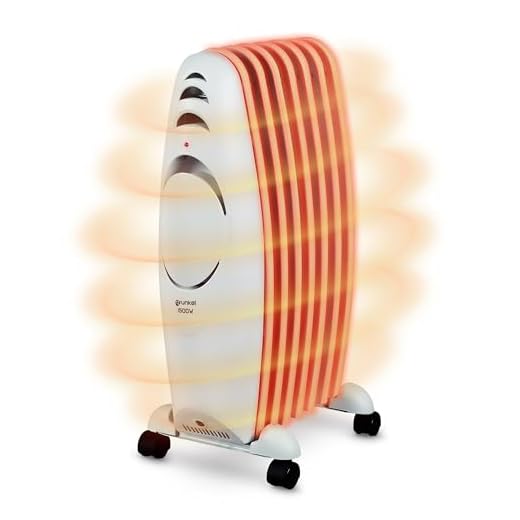 Grunkel - Radiador de Aceite con elementos - Calefactor de bajo consumo 3 niveles de calor regulables, termostato, ruedas y sistema de protección sobrecalentamiento… (1500W)