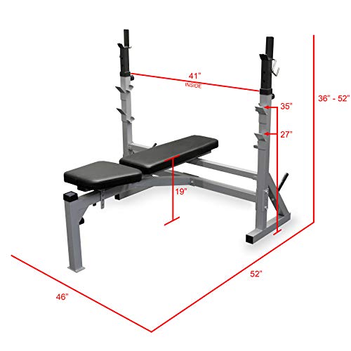 Valor Fitness BF-39 Adjustable FID Olympic Bench with J-Hooks and Bar Catches