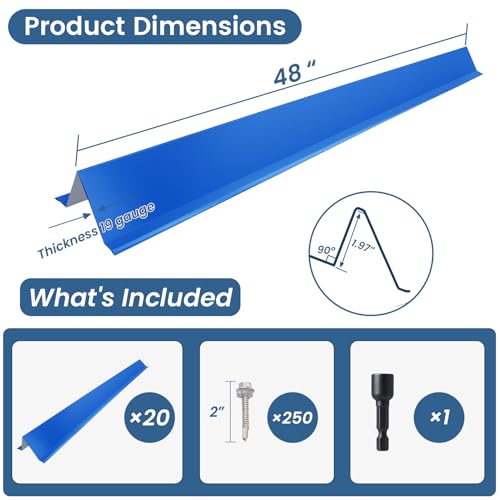 20 Pack Snow Guards/Stop for Metal Roofs, Metal Roof Snow Guards with Full Installation Kit 80FT Coverage by Gertrdti - Image 4