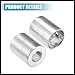 Hihaha 20pcs Car Aluminum Cylindrical Air Conditioner Pipe Joint Fitting Sleeve 14mm 24mm Hole Dia Durable Material