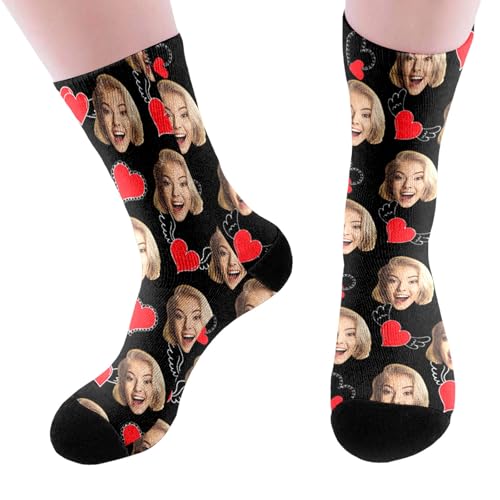 Genérico Calcetines Personalizados con Fotos Texto Calcetines Divertidos Regalo Original para HDea Cumpleaños Personalizados Regalos de Divertidos