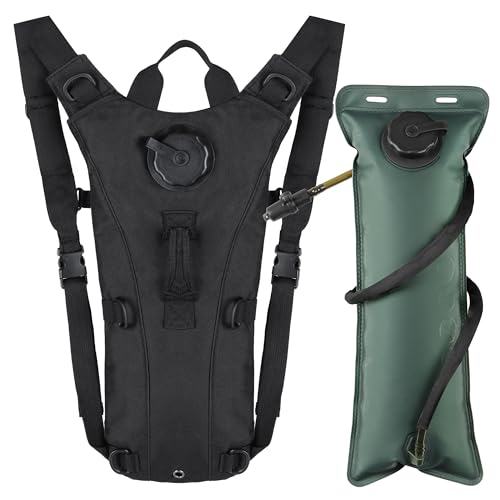 3L Water Backpack for Hiking, Water Hydration Backpack for Running, Tactical Hydro Backpack with 3L Water Bladder, Hydration Packs for Festivals Rave