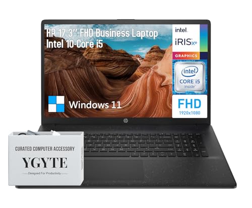 Image of HP 17 Inch Laptop Computer, FHD IPS 17.3 Laptop PC Notebook, Intel Core i5 (10-Core), 64GB RAM, 2TB SSD, Windows 11, Long Battery Life, 10 Key Number Pad