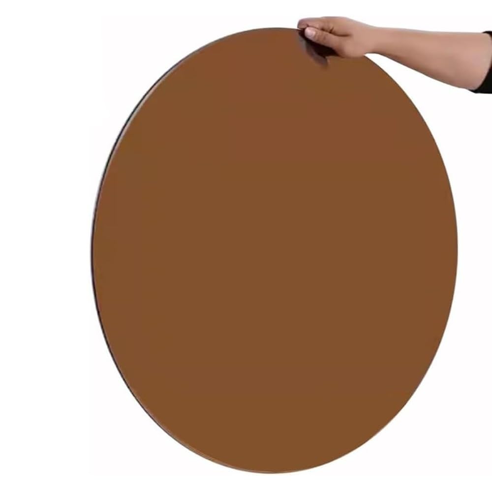 Plateau de table de remplacement en verre marron pour table ronde