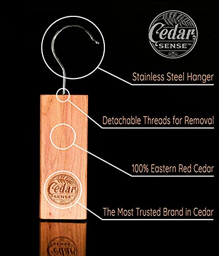 Cedar Hang-Ups - 8 Pack - Cedar Sense - Made In The U.s.a. - Cedar Blocks For Clothes Storage - Cedar For Closets And Drawers - Long Lasting Cedar Scent #TOP4