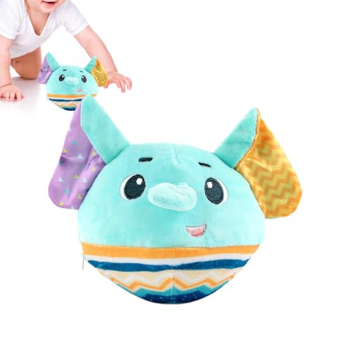 Pelota de peluche interactivo para tardes de juego y estimulación sensorial en casa