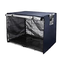 Sensong Hundekäfig Abdeckung für Drahtkäfige 94x61x63.5cm Hundebox Abdeckung Winddicht Langlebig Schwarz für Hundehütten Hundekäfig Zubehör Innen Draussen Zuhause