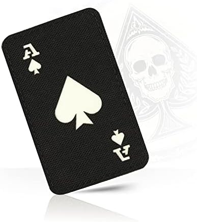 M-Tac Ace of Spades Death Card Tactical Morale Patch Army Combat Hook Fasteners