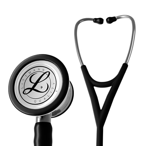 3M Littmann Cardiology IV Stethoscope, 6177C, 27" Black Satin Finish Tube for Added Comfort, Flexibility and Cleanability, Mirror-Finish Chestpiece and Stem, More Than 2X as Loud, Weighs Less by Littmann - Used condition - US$268.56