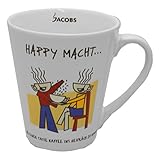 jacobs becherpads Happy macht bei einer Tasse Kaffee ins Gespräch zu kommen