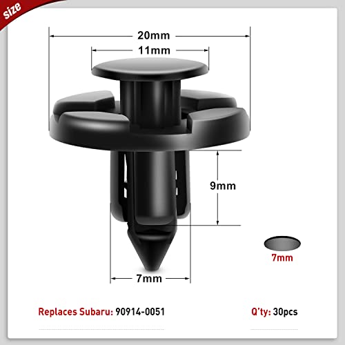 Image of Nilight 100PCS Car Retainer Clips 7mm 8mm 10mm Nylon Push Type Retainer Clips,Bumper Fastener Rivet Clips for Subaru 90914-0007, 90913-0067,90914-0051,1PC Bonus Fastener Remover