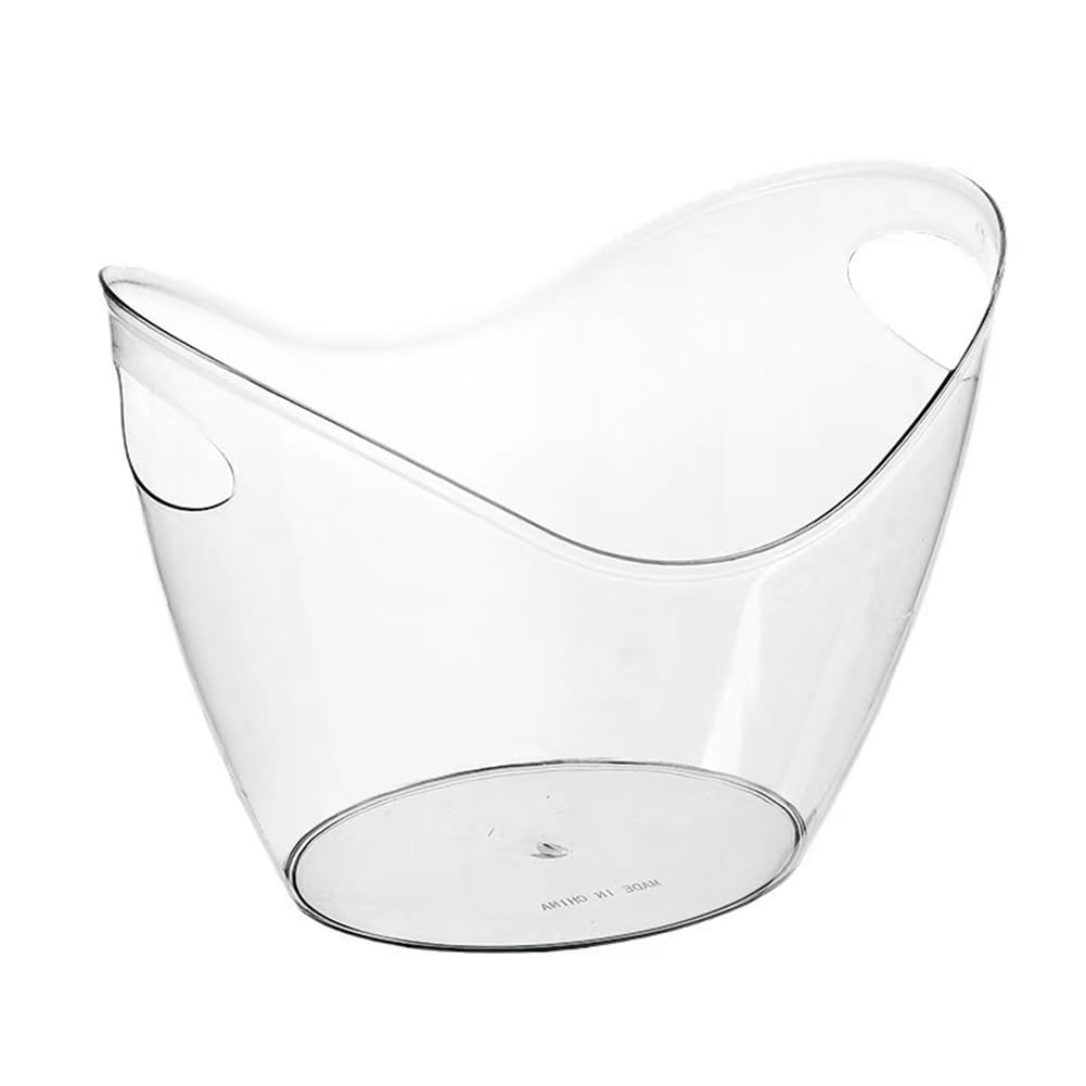 Seau à glace transparent de 3,5 L pour champagne et bière - Seau de conservation de glace pour fêtes, événements et bars à domicile