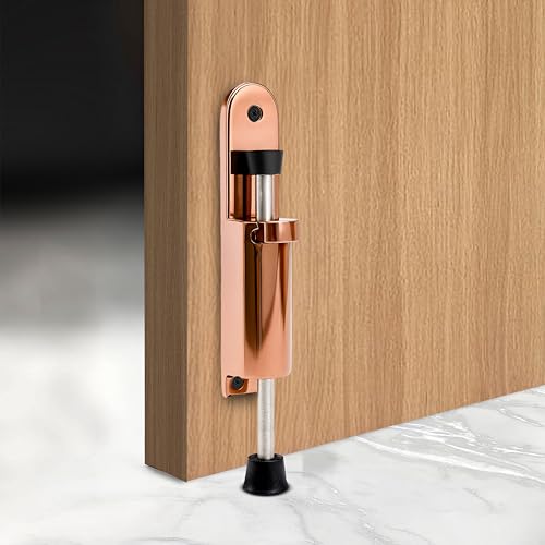Image of Rose Gold Kick Down Door Stopper Zinc Alloy Pack of 2