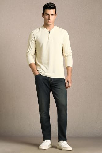 Image of Louis Philippe Men's Smart Fit All Day Comfort, Premium Twill Jeans