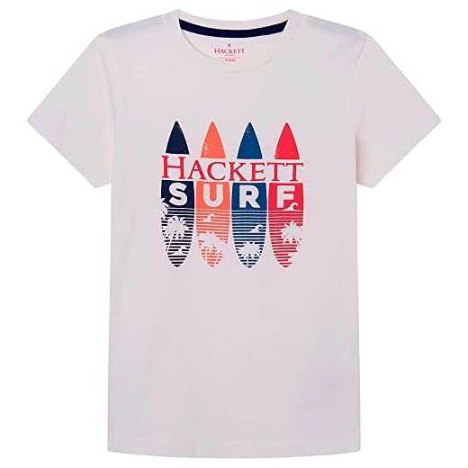 Hackett London Camiseta Hackett Surf, Blanco, 15 años para Niños