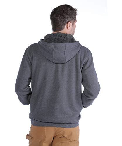 Carhartt Men's Rain Defender Rockland Sherpa Lined Hooded Sweatshirt, Black, Medium #TOP3