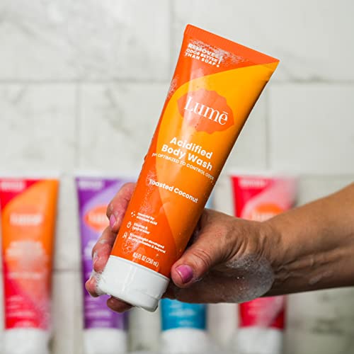 Lume Acidified Body Wash - 24 Hour Odor Control - Removes Odor Better Than Soap - Moisturizing Formula - Sls Free, Paraben Free - Safe For Sensitive Skin - 8.5 Ounce (Toasted Coconut) #TOP3
