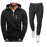 Hakjay Men's Tracksuits 2 Piece Set Outfit Full Zip Outdoor Jogging Sweatsuits Activewear Sport Suit