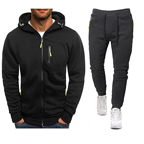Hakjay Men's Tracksuits 2 Piece Set Outfit Full Zip Outdoor Jogging Sweatsuits Activewear Sport Suit #TOP14