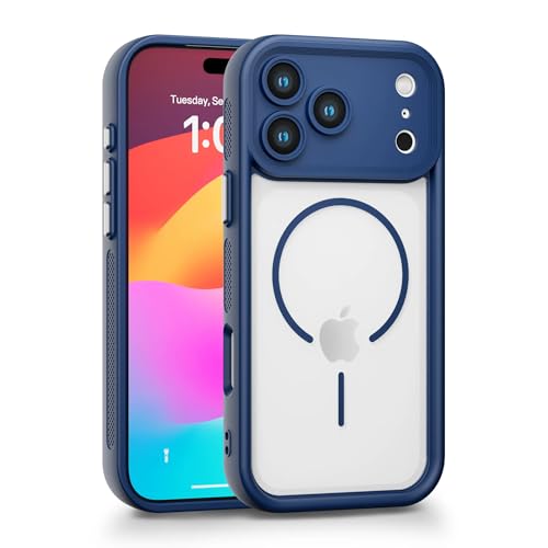 Image of Enflamo Back Cover Case for iPhone 17 Pro Polycarbonate Matte | Ultra Hybrid | Lens Protection & Raised Edges (Blue)