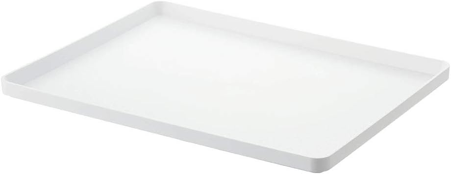 Yamazaki Industries 4294 Tower Tray, White, Approx. W 15.7 x D 11.8 x H 0.8 inches (40 x 30 x 2 cm), Obon Square Placemat, Simple