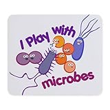 CafePress Play with Microbes Mousepad Non-Slip Rubber Gaming Mousepad